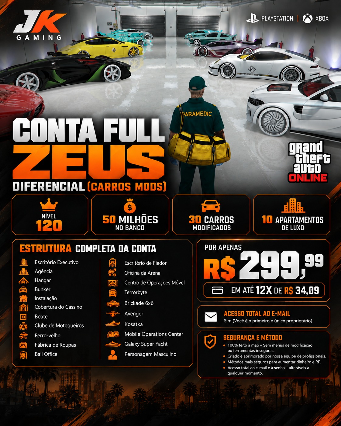 Conta Full GTA V R$ 299,99